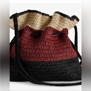 Express woven straw drawstring bag